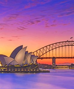 Sydney Opera House Sunset Paint By Numbers