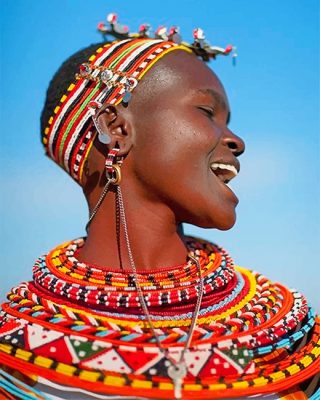 African Woman Smiling Paint By Numbers