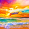 Beautiful Beach Sunset Paint By Numbers