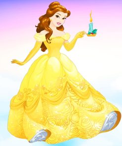 Belle Princess Yellow Dress Paint By Numbers