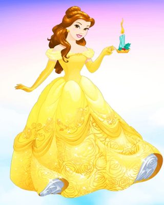 Belle Princess Yellow Dress Paint By Numbers