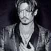 Black And White Johnny Depp Paint By Numbers