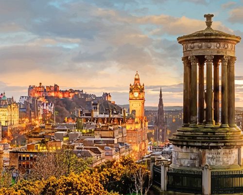 Dugald Stewart Monument Edinburgh Paint By Numbers