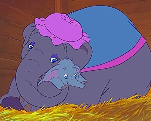 Dumbo And His Mommy Paint By Numbers