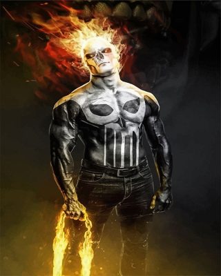 Frank Castle Ghost Rider Paint By Numbers