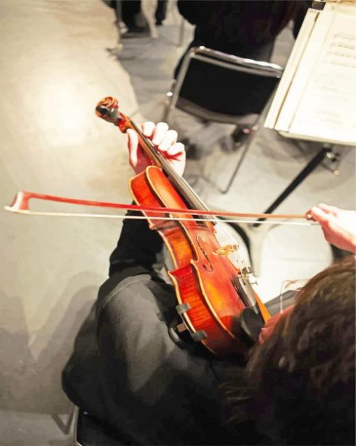 Man Playing Violin Paint By Numbers