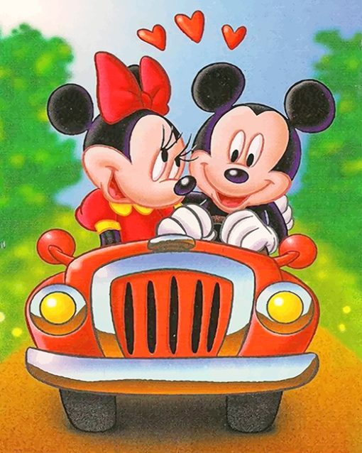 Mickey Mouse And Minnie Mouse Paint By Numbers