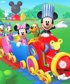 Mickey Mouse Choo Choo Express Paint By Numbers