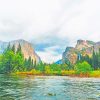 River Yosemite Valley California Paint By Numbers