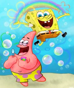 SpongeBob And Patrick Art Paint By Numbers