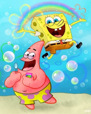 SpongeBob And Patrick Art Paint By Numbers