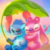 Stitch And His Cute Wifey Paint By Numbers