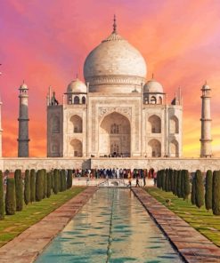 Sunrise Taj Mahal Agra Paint By Numbers