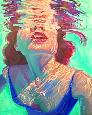 Woman Swimming In The Pool Paint By Numbers