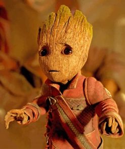 Worried Baby Groot Paint By Numbers