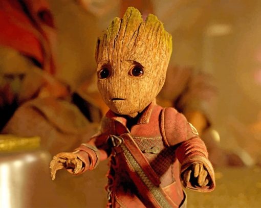 Worried Baby Groot Paint By Numbers