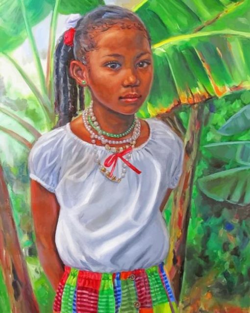 African Girl paint by numbers