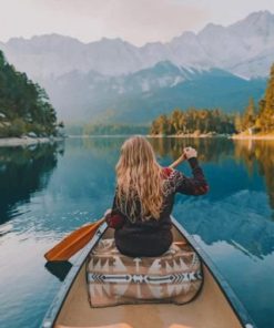 Blonde Girl In A Boat Paint By Numbers