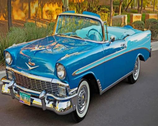 Classic Blue Car Paint By Numbers