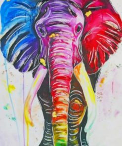 Colorful Elephant Art Paint By Numbers