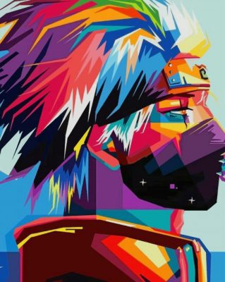 Colorful Kakashi Hatake Paint By Numbers