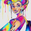 Colorful Splatter Girl Paint By Numbers