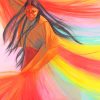 Colorful Native Woman Art paint by numbers