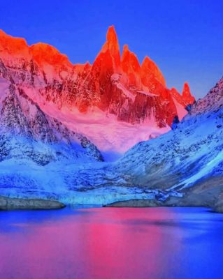 Frozen Mountains View Paint By Numbers