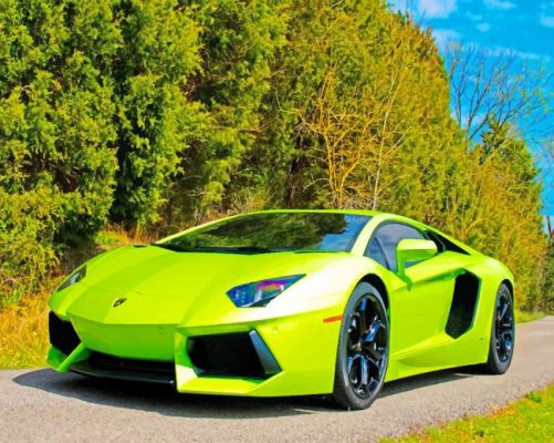 Lamborghini Aventador paint by numbers