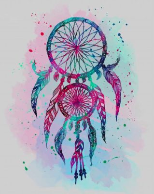 Watercolor Dream Catcher Paint By Numbers
