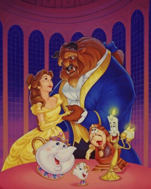 Beauty And The Beast Disney Dancing paint by numbers