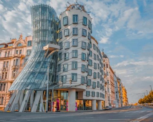 Dancing House Prague paint by numbers