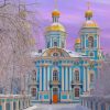 Saint Nicholas Cathedral Russia paint by numbers