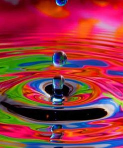 Colorful Water Drop Art Paint By Numbers