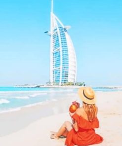 Girl At Burj Al Arab Paint By Numbers