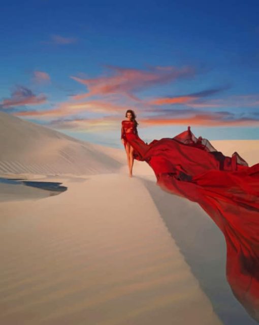 Girl In Desert Photography paint by numbers