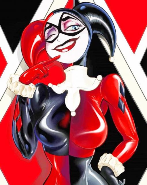 Harley Quinn Cartoon Paint By Numbers