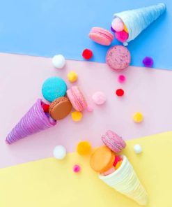 Ice Cream Cones paint by numbers