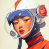 Korean Astronaut Girl paint by numbers