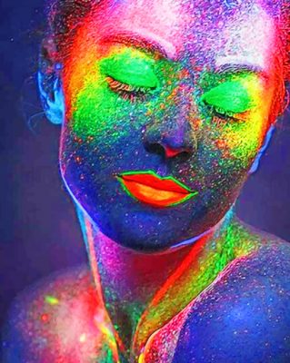 Neon Body paint by numbers