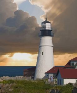 Portland Head Lighthouse Paint by numbers