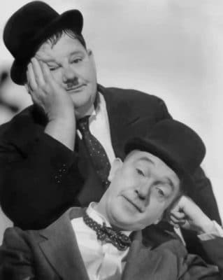 Black And White Laurel And Hardy Paint by numbers