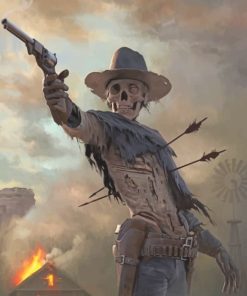 Gunslinger Skull Paint by numbers