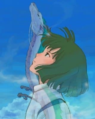 Haku Spirited Away paint by numbers