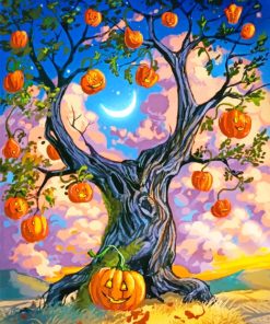 Halloween Tree Paint By Numbers