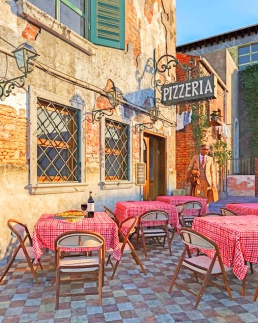 Italian Villa Restaurant Paint by numbers