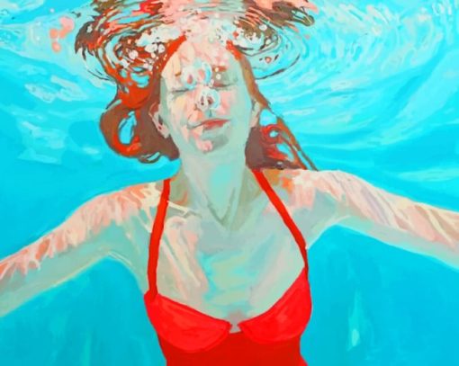 Lady Underwater paint by numbers