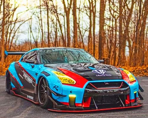 Nissan GTR paint by numbers