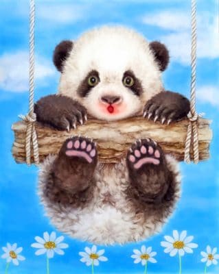 Adorable Panda Paint by numbers