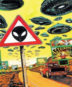 Aliens Road Paint by numbers